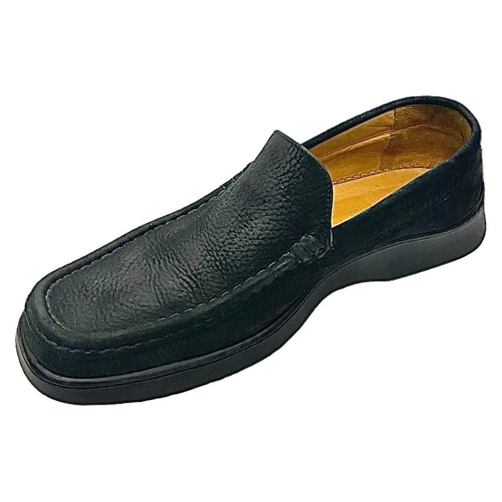 Johnston & Murphy eCollection Men’s Nubuck Slip-On Loafers Black Size 10 / 43 - Picture 2 of 8